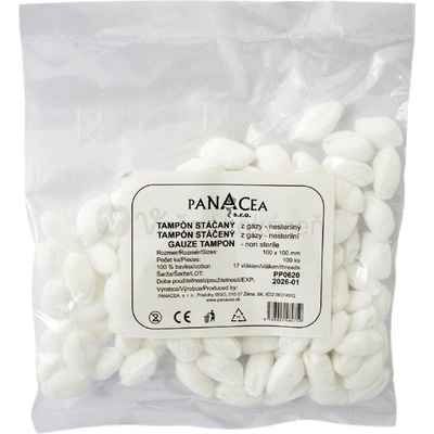 Panacea Tampón gázový stáčaný nesterilný 100 x 100 mm 100 tampónov