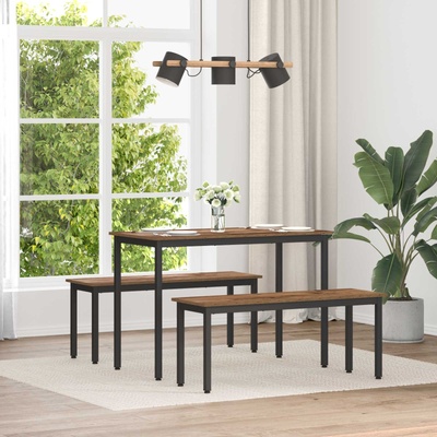 vidaXL Пейка Старо дърво 110 x 35 x 45 cm Инженерно дърво (892600)