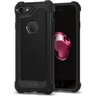 Spigen Rugged Armor Extra Case - удароустойчив силиконов (TPU) калъф за iPhone 8, iPhone 7 (черен)