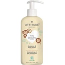 ATTITUDE Mydlo detské telové a šampón 2 v 1 Babyleaves 473 ml