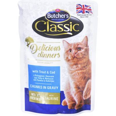 Butcher's Cat Delicious Dinners Trout and Codfish 100 g