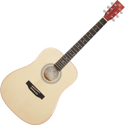 SX SD204G Gloss Transparent Red Акустична китара