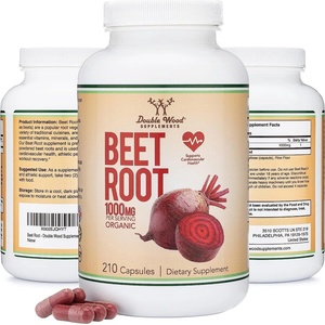 Double Wood Supplements Сърдечно - съдова система и детокс - Червено цвекло, 210 капсули Double Wood (JQHYT DW)