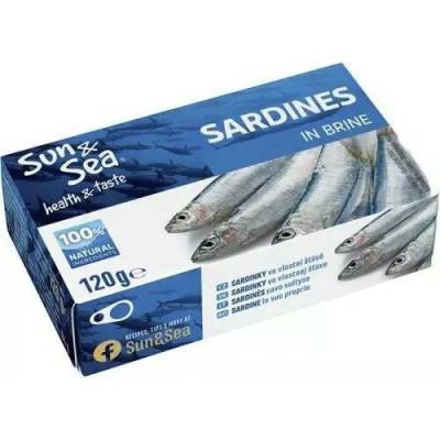 Sun&Sea Sardinky ve vlastní šťávě 120g