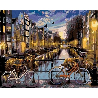 Zuty Malování podle čísel Kola v amsterdamu 100 x 80 cm bez rámu a bez vypnutí plátna