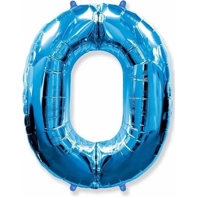 Lepaso Fóliový balónek číslo 0-9 modrý FX 33 palců volný %