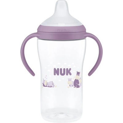 Nuk Perfect Match Hippo бебешко шише за самостоятелно пиене с контрол на температурата 6m+ 260ml