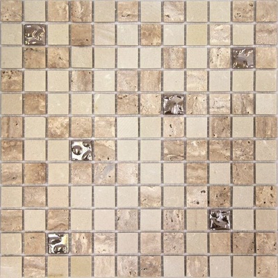 EBS Travert mozaika 31,6 x 31,6 cm botticino drop 1m²