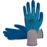 CERVA Tb 765az2 touch / Плетени ръкавици, потопени в нитрил с противоплъзгащо покритие - синьо/сиви 9 (0108035999090)