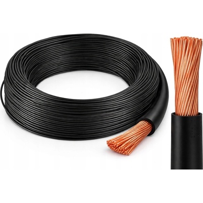Elektrický kabel Elektrokabel 1žilový 25 mm2 ohebný černý 1 m