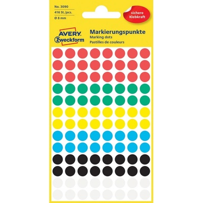 Avery Zweckform 3090 etikety 8mm 4 ks barevné – Sleviste.cz