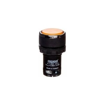 Emas elektotechnik Control button monoblock, indoor, unstable, 1NO, yellow T0-MB100DS