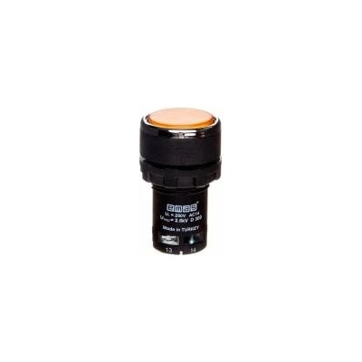 Emas elektotechnik Control button monoblock, indoor, unstable, 1NO, yellow T0-MB100DS
