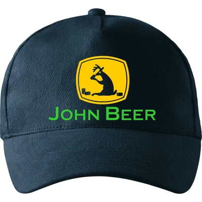 John Beer jeleň s pivom so zahnutým šiltom a mosaznou sponou Tmavomodrá takmer čierna
