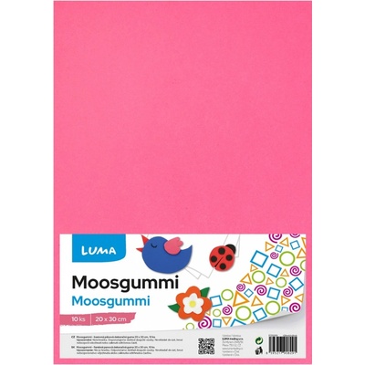 Moosgummi Luma A4, růžová, 10ks