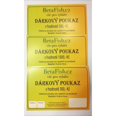 Betafish Dárkový poukaz 1000,-Kč