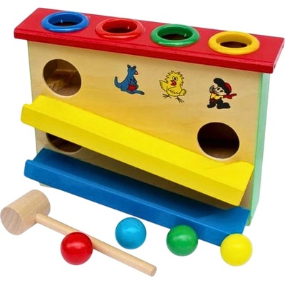 Дървена Играчка с Чук за Развитие на Фината Моторика