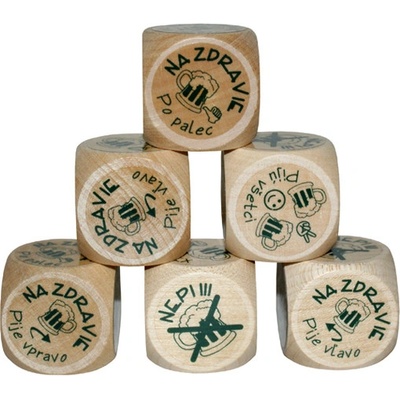 KupMa Drevená kocka pre alkoholikov typy pitia
