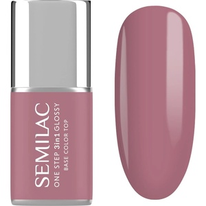 Semilac One Step 3in1 Glossy гел лак за нокти цвят 201 Earth Pink 7ml