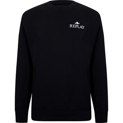 Replay Блуза Replay Small Logo Crewneck Sweater - Black 098