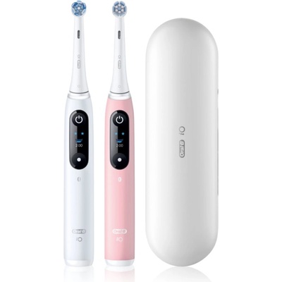 Oral-B iO6 Connected Coach електрическа четка за зъби с калъфка ДУО ОПАКОВКА 2 бр