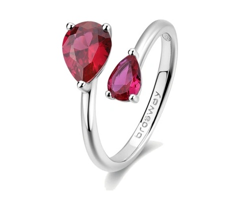 Brosway prsten Fancy Passion ruby BWFPR115