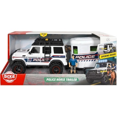 Dickie: Policejní auto s přívěsem na koně 1:24