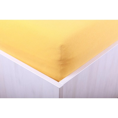 Teptex Prostěradlo jersey s lycrou tmavě žluté 90x200