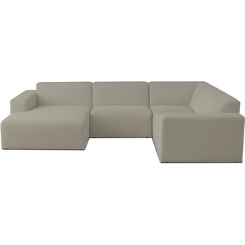 Scandic Светлокафяв ъглов диван от букле ("U" форма) Roxy - Scandic (U corner Left CM 9 capp.)