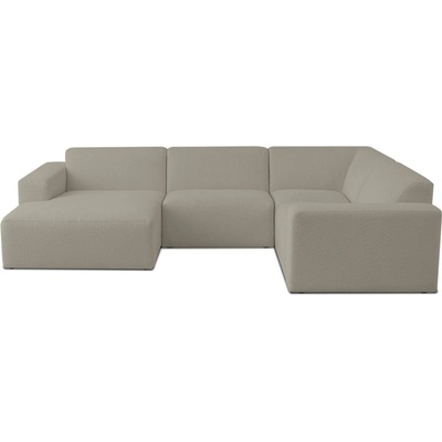 Scandic Светлокафяв ъглов диван от букле ("U" форма) Roxy - Scandic (U corner Left CM 9 capp.)