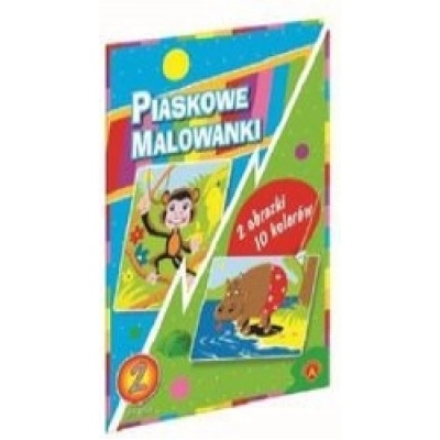 Piaskowa malowanka hipopotam małpa