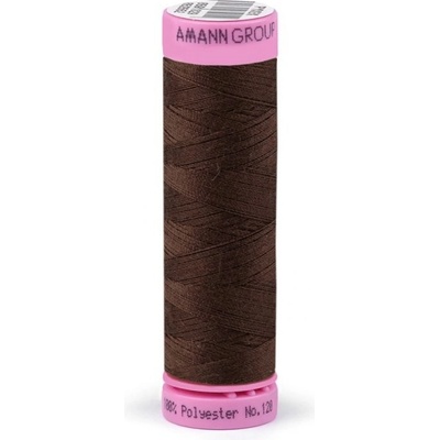 Polyesterové nitě návin 100 m Aspo Amann 0975 Chocolate Brown