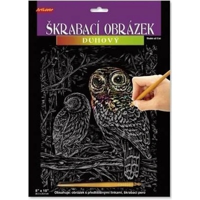 ArtLover Sada Škrabací obrázok dúhový 20,3 x 25,4 cm mix 3 motívov