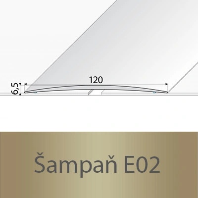 Profil Team Přechodový profil stříbro E01 1 m 120mm – Zboží Mobilmania