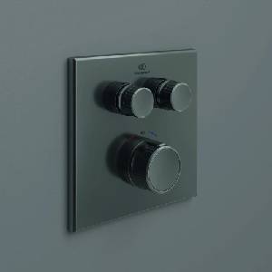 Ideal Standard Вграден смесител за душ Ideal Standard Ceratherm Navigo квадратен без скрито тяло, Magnetic Grey (A7302A5)