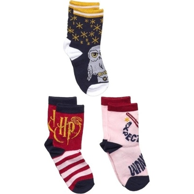 Harry Potter Ponožky dětské klasické, 3 ks, modré s Hedvikou – Zbozi.Blesk.cz