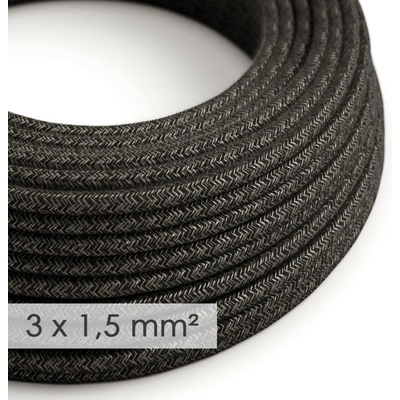 Creative Cables 3x1,5mm² len přírodní antracit 1 m