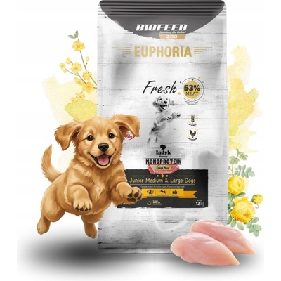 Biofeed Euphoria Fresh Junior Medium & Large Monoprotein Turkey 12 kg