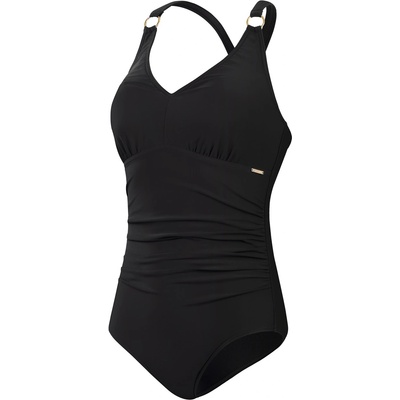 Speedo Womens Shaping V Neck 1 Piece - Black