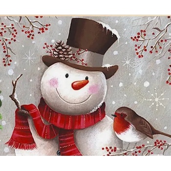 Image 1 of Снежен човек и птиче 40/30 см