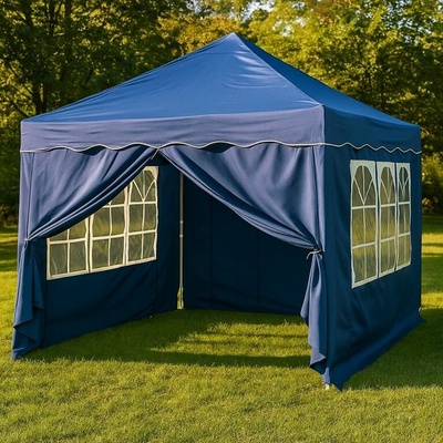 Instent zahradní párty stan 3 x 3 m modrý + 4 bočnice M71753 – Zbozi.Blesk.cz