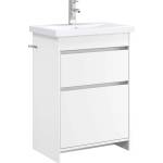 vidaXL Комплект мебели за баня Бяло 61 x 40 x 84, 5 см (3404258)