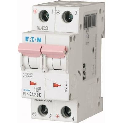 Eaton J 2P C 2A 10kA DC PL7-C2/2-DC 264896