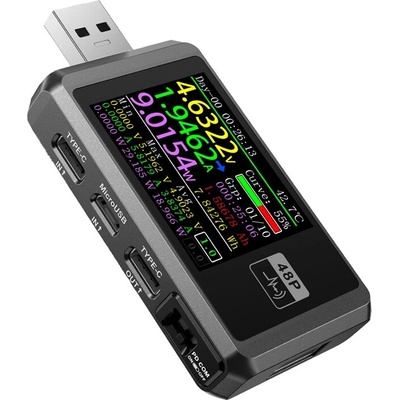 FNIRSI FNB48P USB port tester černý