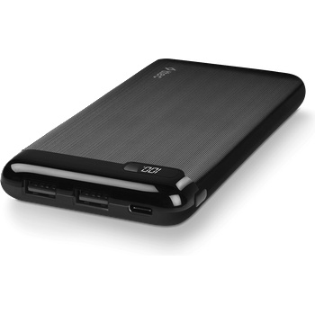 Ttec Външна батерия PowerSlim LCD 10.000 mAh Powerbank With USB-C Input/Output - Черна (8694470828718)
