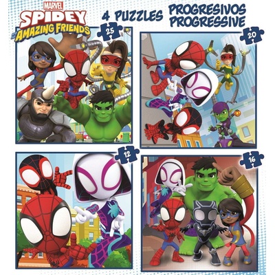 EDUCA Spidey a jeho úžasní přátelé 4v1 12,16,20,25 dielov