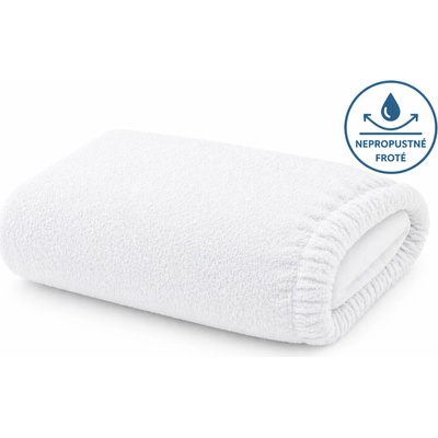NEW BABY Nepriepustné prestieradlo froté Biele 60x120