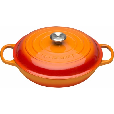 Le Creuset 21180300902430 Hrniec Gourmet Signature nízky 30 cm ohnivo oranžový