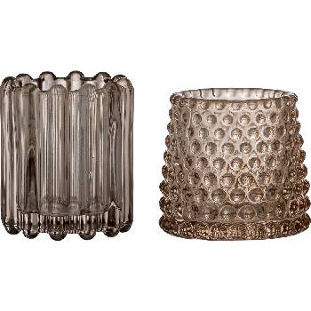 Bloomingville Свещници за чаени свещи Rosslin кафяви 2 бр (82053228)