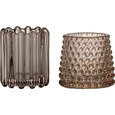 Bloomingville Свещници за чаени свещи Rosslin кафяви 2 бр (82053228)